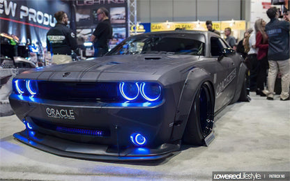Oracle Dodge Challenger 08-14 LED Waterproof Fog Halo Kit - ColorSHIFT