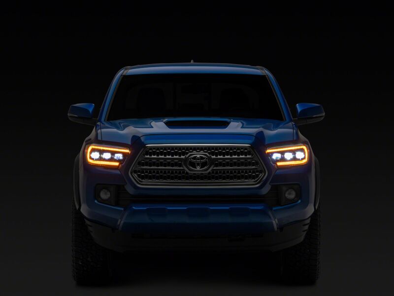 Raxiom 16-23 Toyota Tacoma CXR Series V2 LED Projector Headlights- Black Housing- Clear Lens
