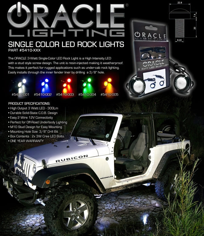 Oracle 3W Universal Cree LED Billet Lights - Green