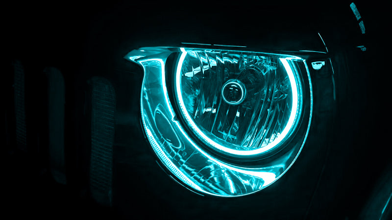 Oracle Jeep Wrangler JK 07-17 LED Waterproof Halo Kit - ColorSHIFT w/ BC1 Controller