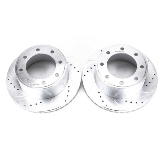 Power Stop 05-2012 Ford F-350 Super Duty Rear Drilled & Slotted Rotor - Pair