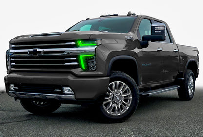 Oracle 20-21 Chevy Silverado HD 2500 RGB+W Headlight DRL Kit - ColorSHIFT w/o Controller