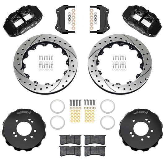 Wilwood 89-98 Nissan 240SX/89-94 Skyline/90-96 300ZX Superlite 6R Fr BBK w/ 12.88in D/S Rotors - Blk