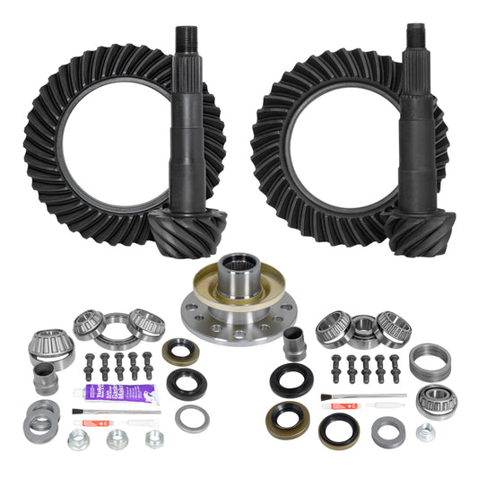 Yukon Gear Ring & Pinion Gear Kit Front & Rear for Toyota 8/7.5R Diff (w/Factory Locker) 4.56 Ratio