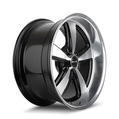 Ridler 652 20x8.5 / 5x127 BP / 0mm Offset / 83.82mm Hub Gls Blk w/ Diamond Cut Face & Lip Wheel