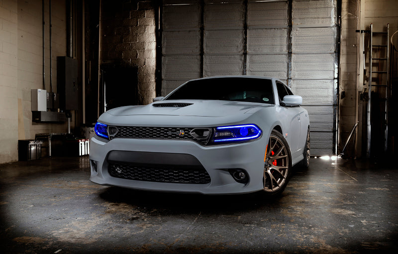 Oracle 15-21 Dodge Charger RGB+W DRL Headlight DRL Upgrade Kit - ColorSHIFT 2