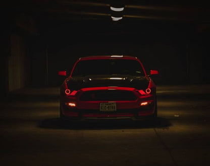 Oracle 15-17 Ford Mustang V6/GT/Shelby DRL w/ Halo Kit - ColorSHIFT w/ 2.0 Controller