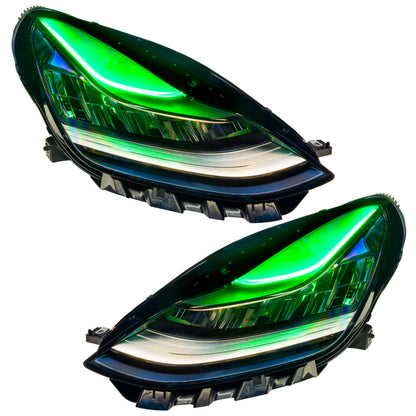 Oracle 17-21 Tesla Model 3 Headlight DRL Upgrade Kit - ColorSHIFT