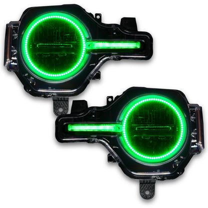 Oracle 21-22 Ford Bronco Headlight Halo Kit w/DRL Bar - Base Headlights -w/2.0 Controller