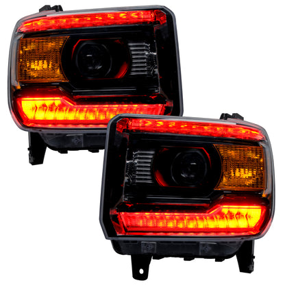 Oracle 14-15 GMC Sierra Headlight DRL Upgrade Kit - ColorSHIFT w/ 2.0 Controller