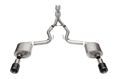 Corsa 2024 Ford Mustang GT Coupe 3in Sport Cat-Back Exhaust - 4.5in Carbon Fiber Tips