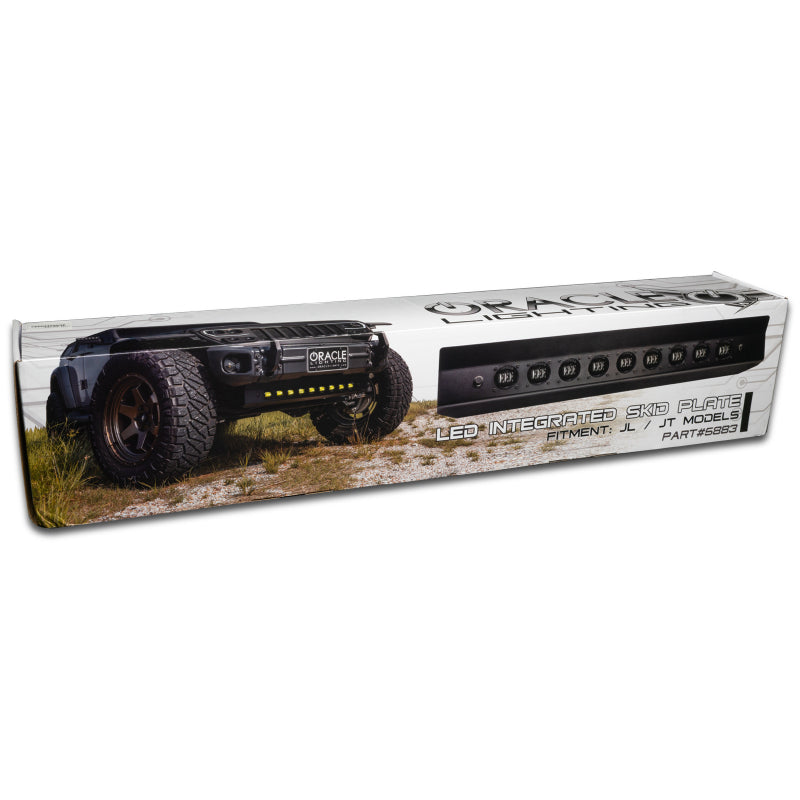 ORACLE Lighting 18-22 Jeep Wrangler JL Skid Plate w/ Integr LED Emitters - Amber