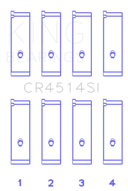King Engine Bearings Toyota 1Azfe/2Azfe (Size +0.50mm) Connecting Rod Bearing Set