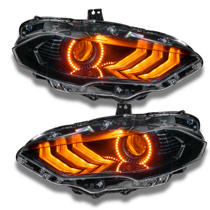 Oracle 18-21 Ford Mustang DRL Upgrade w/ Halo Kit - ColorSHIFT w/o Controller
