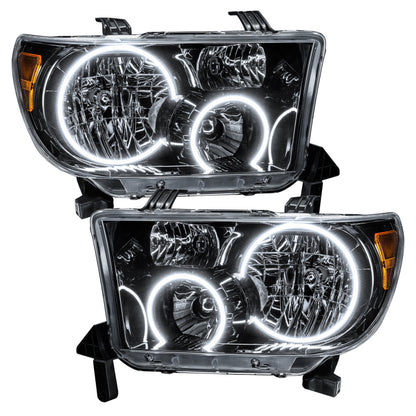 Oracle 07-11 Toyota Tundra Pre-Assembled Headlights - Black Housing - ColorSHIFT