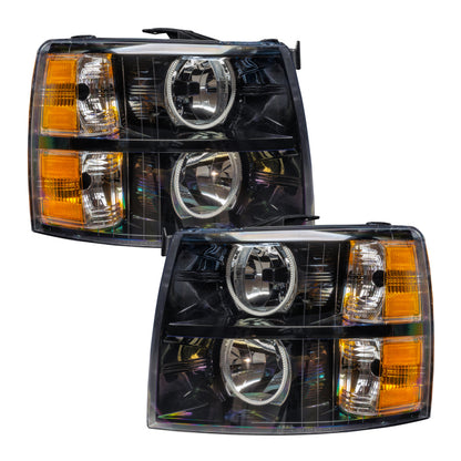 Oracle 07-13 Chevrolet Silverado SMD HL - Blk - Round Style - ColorSHIFT w/o Controller