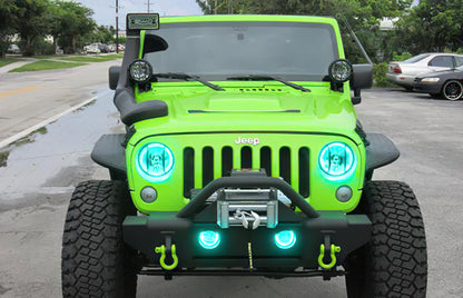 Oracle Jeep Wrangler 07-17 Halo Kit - ColorSHIFT w/ BC1 Controller