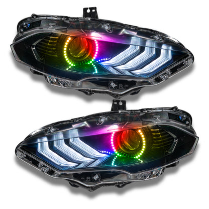 Oracle 18-21 Ford Mustang LED Headlight Halo Kit - ColorSHIFT w/ BC1 Controller