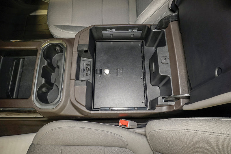 Tuffy Console Safe W/ Keyed Lock For Chevrolet Silverado And Gmc Sierra W/ Flow Thru Console