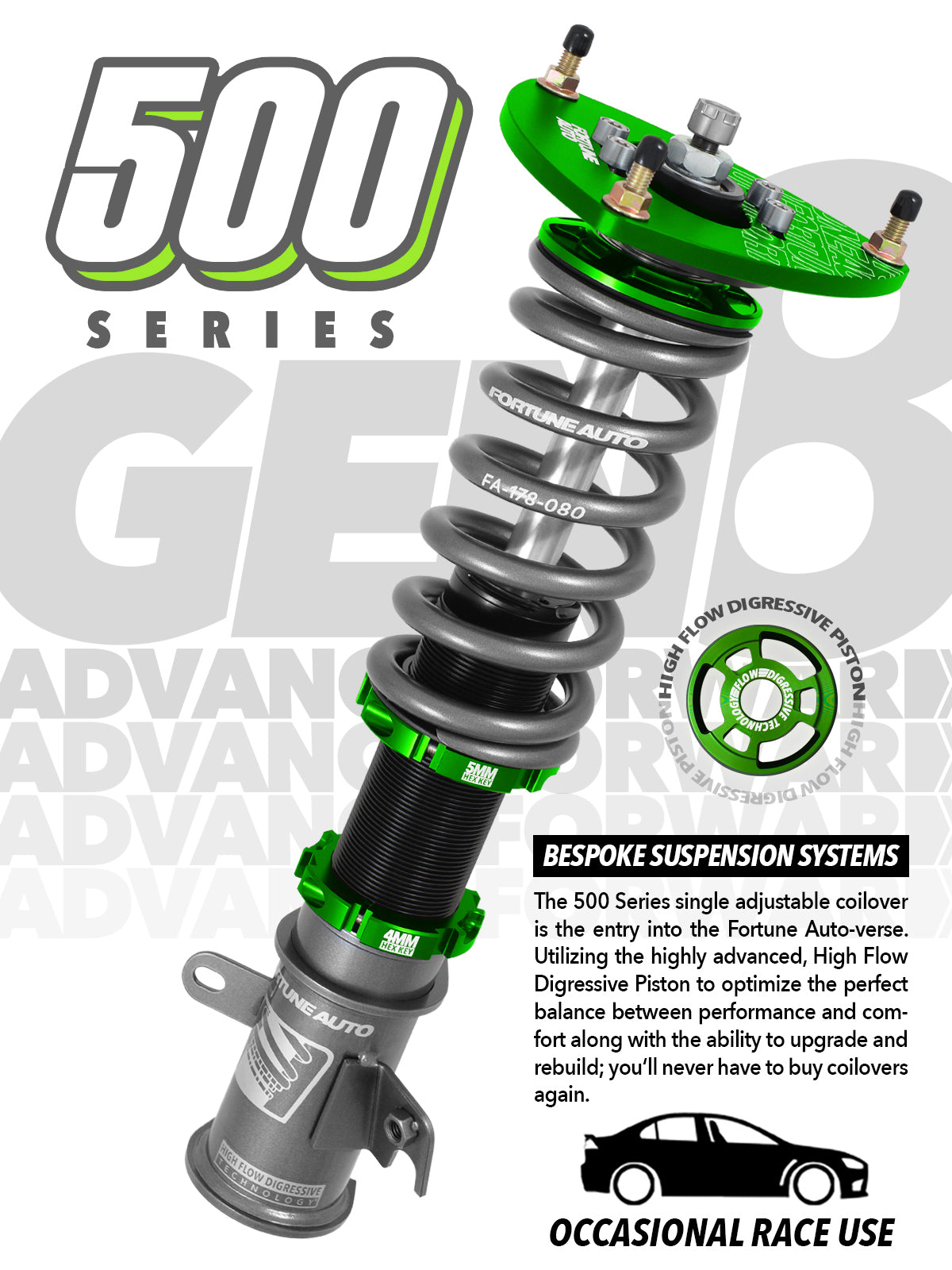 Fortune Auto 500 Series for Civic 4 (EF) (1988 - 1991) - FA500-EF