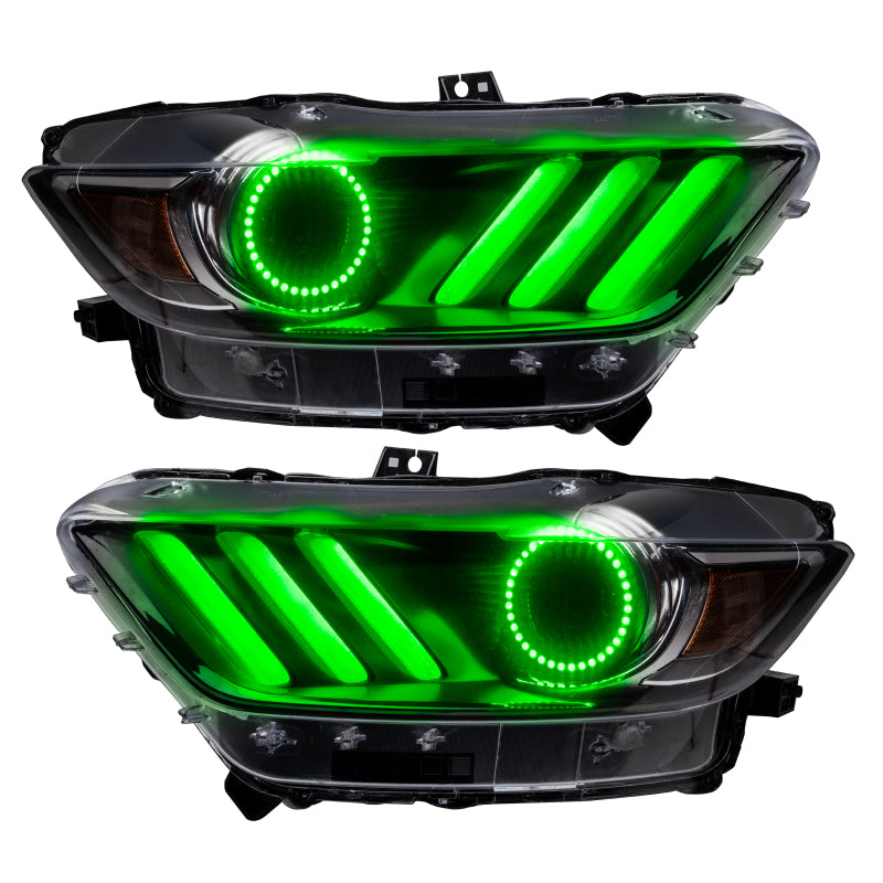 Oracle 15-17 Ford Mustang V6/GT/Shelby DRL Upgrade w/ Halo Kit - ColorSHIFT