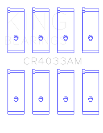 King Acura SOHC 16 Valve / Honda SOHC 16 Valve/DOHC 16 Valve (Size +0.75) Rod Bearing Set