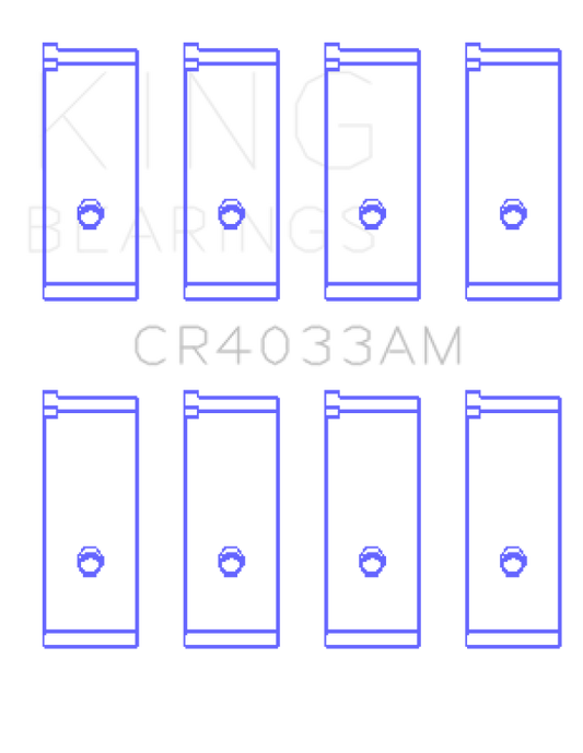 King Acura SOHC 16 Valve / Honda SOHC 16 Valve/DOHC 16 Valve (Size +0.75) Rod Bearing Set