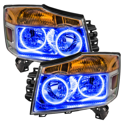 Oracle Nissan Titan 08-15 Halo Kit - ColorSHIFT w/ Simple Controller