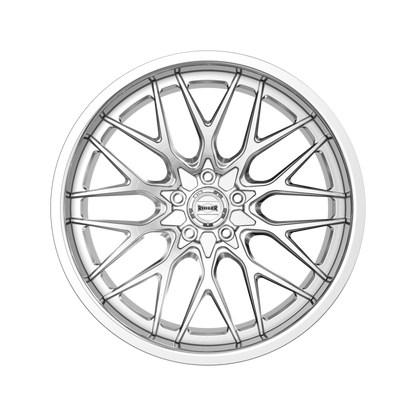 Ridler 681 22x10.5 / 5x120.65 BP / 10mm Offset / 83.82mm Hub Brushed w/ Polished Lip Wheel