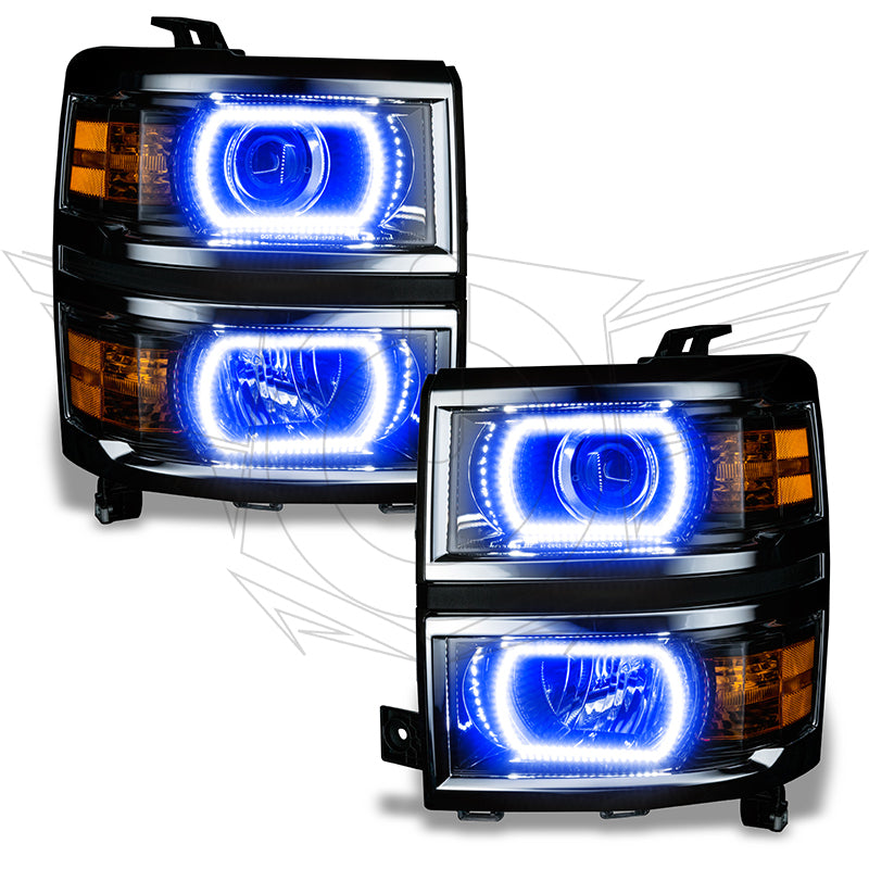 Oracle Chevy Silverado 14-15 Halo Kit Projector Style - ColorSHIFT w/ BC1 Controller
