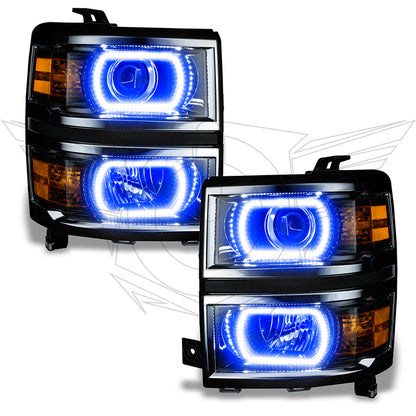 Oracle Chevy Silverado 14-15 Halo Kit Projector Style - ColorSHIFT w/o Controller
