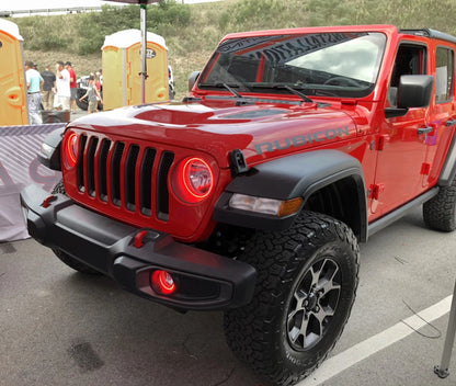 Oracle Jeep Wrangler JL/Gladiator JT LED Surface Mount Fog Light Halo Kit - Green