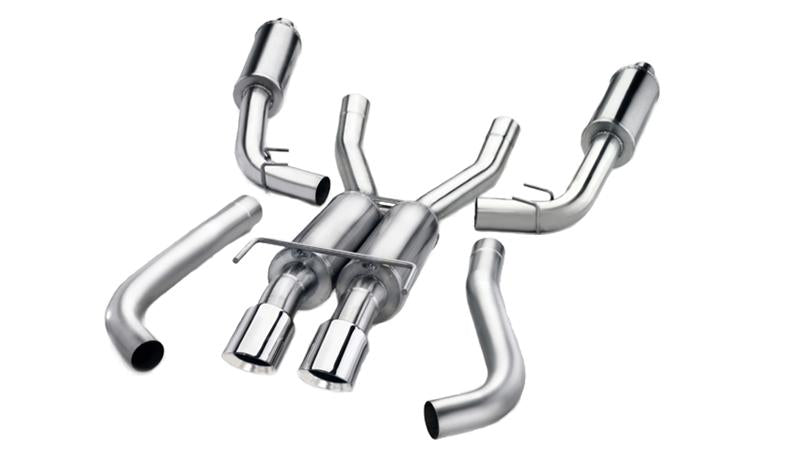 Corsa 07-08 Corvette 2.5in. Sport Series Cat-Back Dual Rear Exit with Twin 3.5in. BLK PVD Tips