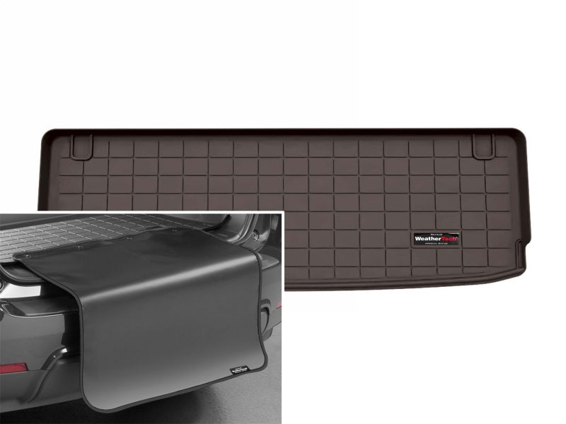 WeatherTech 25-26 Infiniti QX80 Behind 3rd Row Cargo Liner w/Bumper Protector - Cocoa