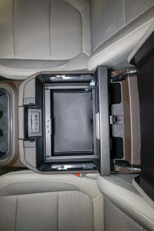 Tuffy Console Safe W/ Keyed Lock For Chevrolet Silverado And Gmc Sierra W/ Flow Thru Console