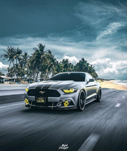 Oracle 15-17 Ford Mustang V6/GT/Shelby DRL Upgrade w/ Halo Kit - ColorSHIFT