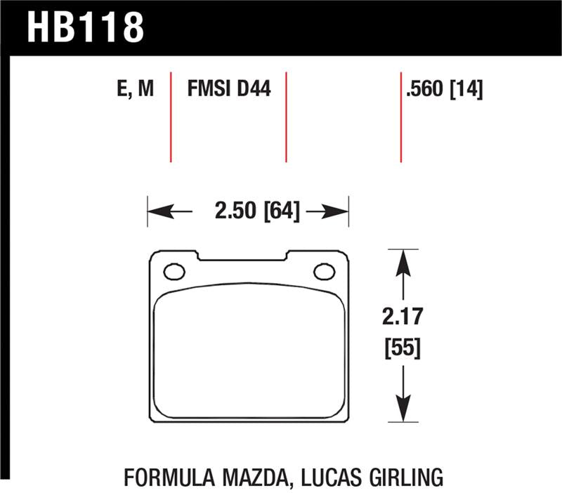 Hawk Alcon 4R-Type / Alcon R-Type (Short Profile) Blue 9012 Race Brake Pads