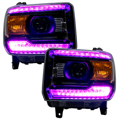 Oracle 14-15 GMC Sierra Headlight DRL Upgrade Kit - ColorSHIFT w/ Simple Controller