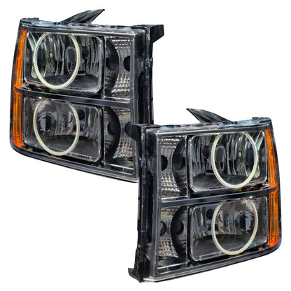 Oracle Lighting 07-13 GMC Sierra Pre-Assembled LED Halo Headlights - Blue