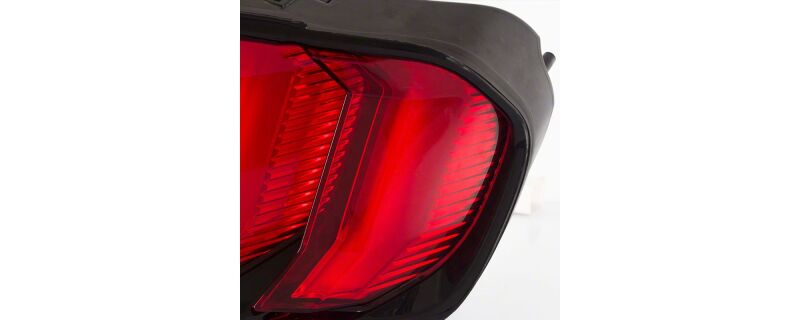 Raxiom 15-23 Ford Mustang Euro Style LED Tail Lights- Gloss Black Housing- Red Lens
