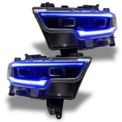 Oracle 19-21 RAM 1500 Headlight DRL Kit Projector LED - RGBW+A w/ Simple Controller