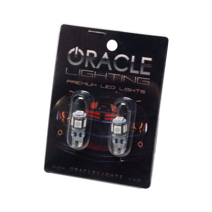 Oracle T10 5 LED 3 Chip SMD Bulbs (Pair) - Pink