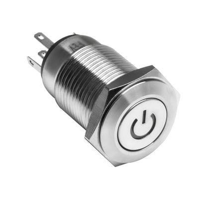 Oracle Power Symbol On/Off Flush Mount LED Switch - Green