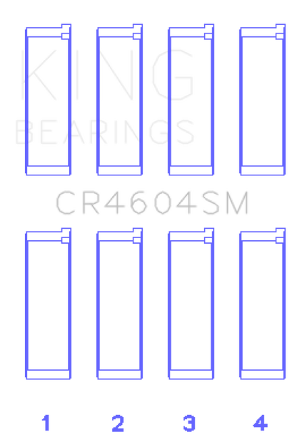 King Engine Bearings Ford 2.3L Duratec / Mazda L3-VDT MZR Turbo (Size + 0.5) Con Rod Bearing Set
