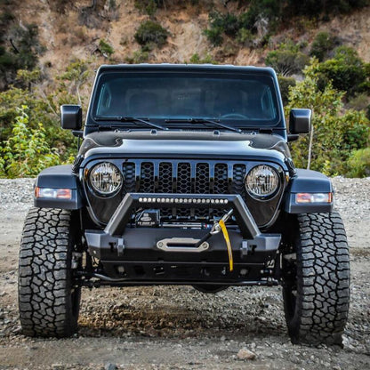 Westin 18-19 Jeep Wrangler JL WJ2 Stubby Front Bumper - Textured Black
