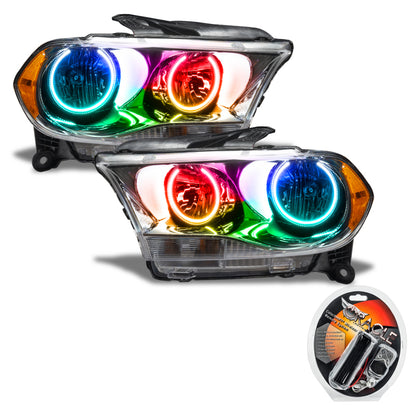 Oracle 11-13 Dodge Durango SMD HL Halogen - Chrome - ColorSHIFT