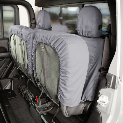 Covercraft 19-24 Chevrolet Silverado Carhartt SeatSaver Custom Front Row Seat Covers - Gravel