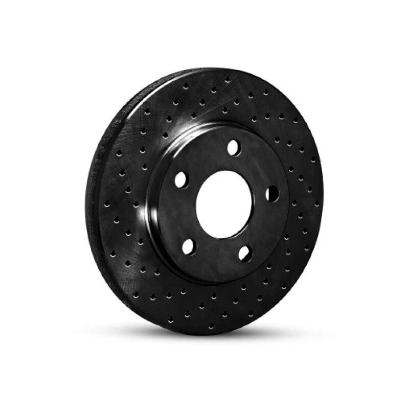 R1 04-08 Ford F-150 4WD Front Right Drilled Black Brake Rotor