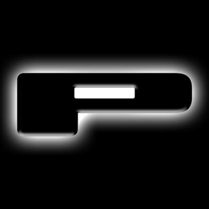 ORACLE Lighting Universal Illuminated LED Letter Badges - Matte Blk Surface Finish - P