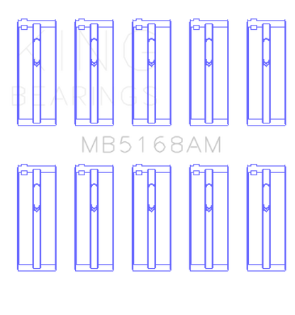 King Engine Bearings Acura F22B1/Honda F22A1/F22A6/F22B1/F22B2/F22B6 Main Bearing Set - Size STD